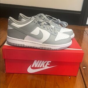 Nike Dunk Low Gray and White Shoes